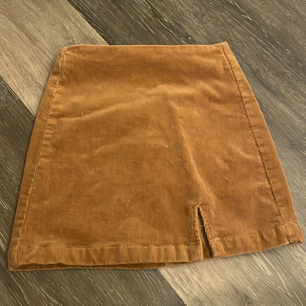 Velvet mini skirt